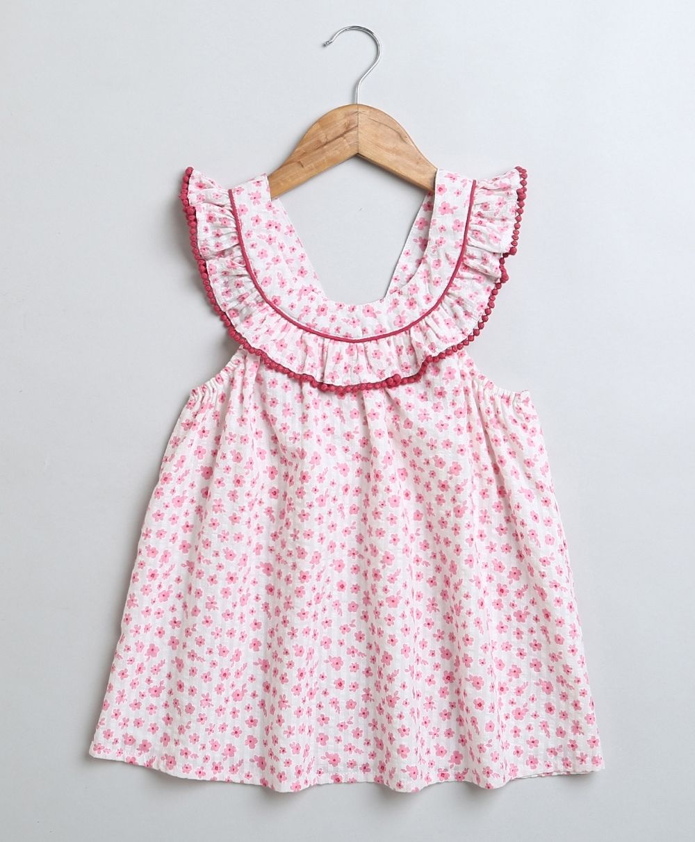 Stylish Floral Print Top And Shorts Coord Set - Pink