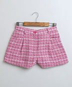 Stylish Floral Print Top And Shorts Coord Set - Pink