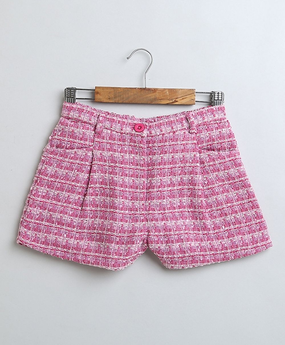Stylish Floral Print Top And Shorts Coord Set - Pink