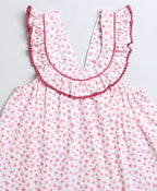 Stylish Floral Print Top And Shorts Coord Set - Pink