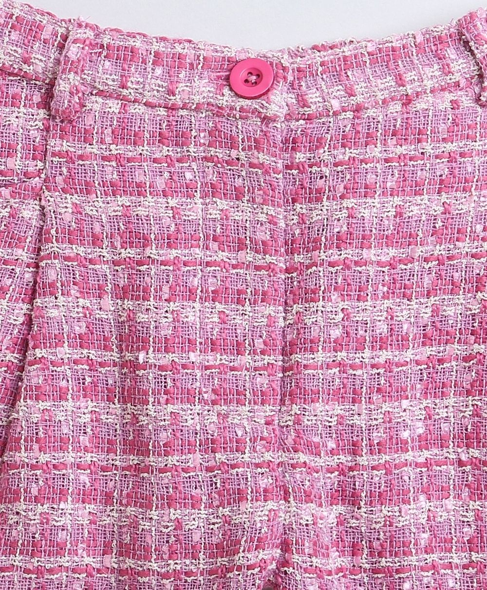 Stylish Floral Print Top And Shorts Coord Set - Pink