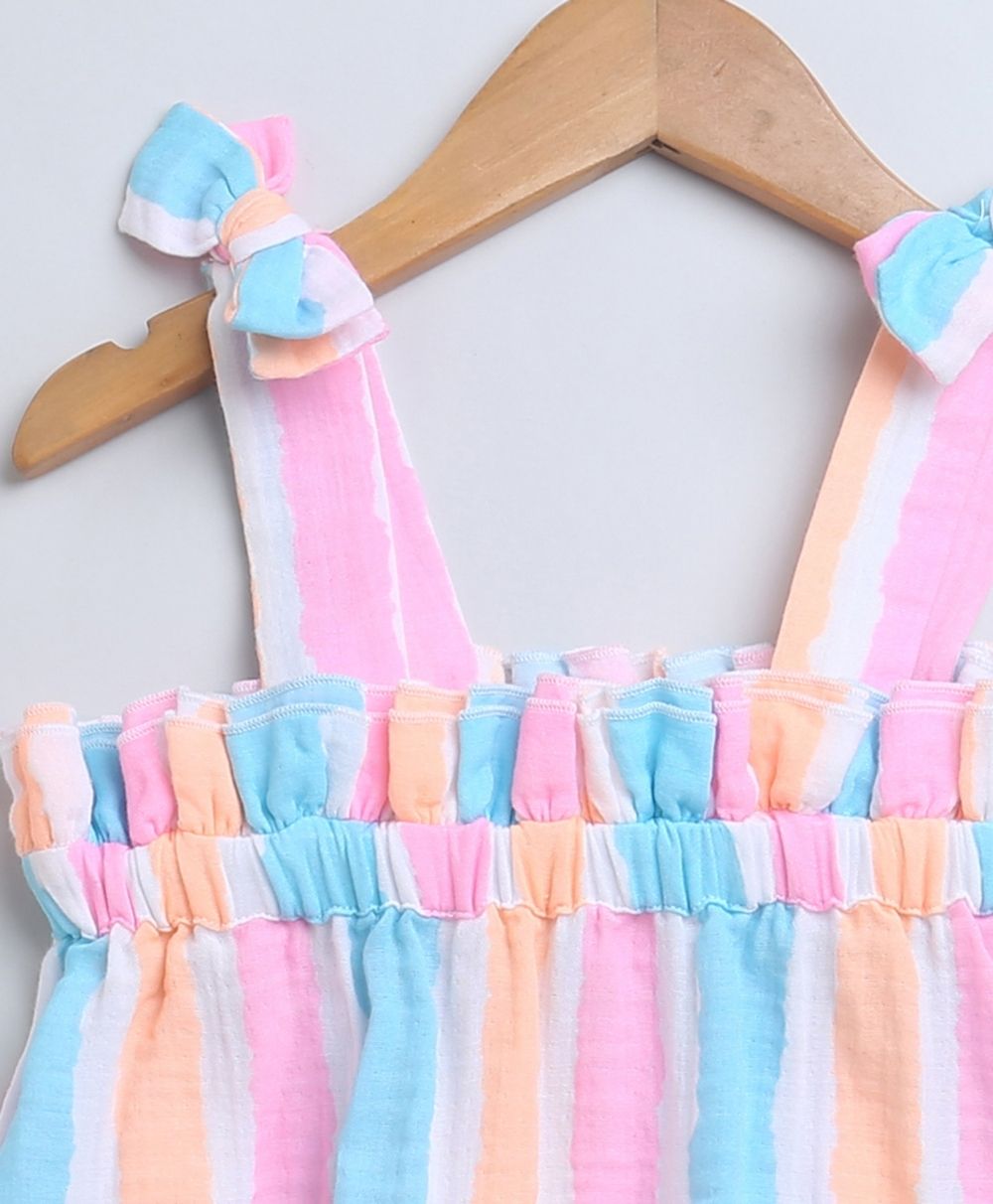 Striped Cotton Dress - Multicoloured