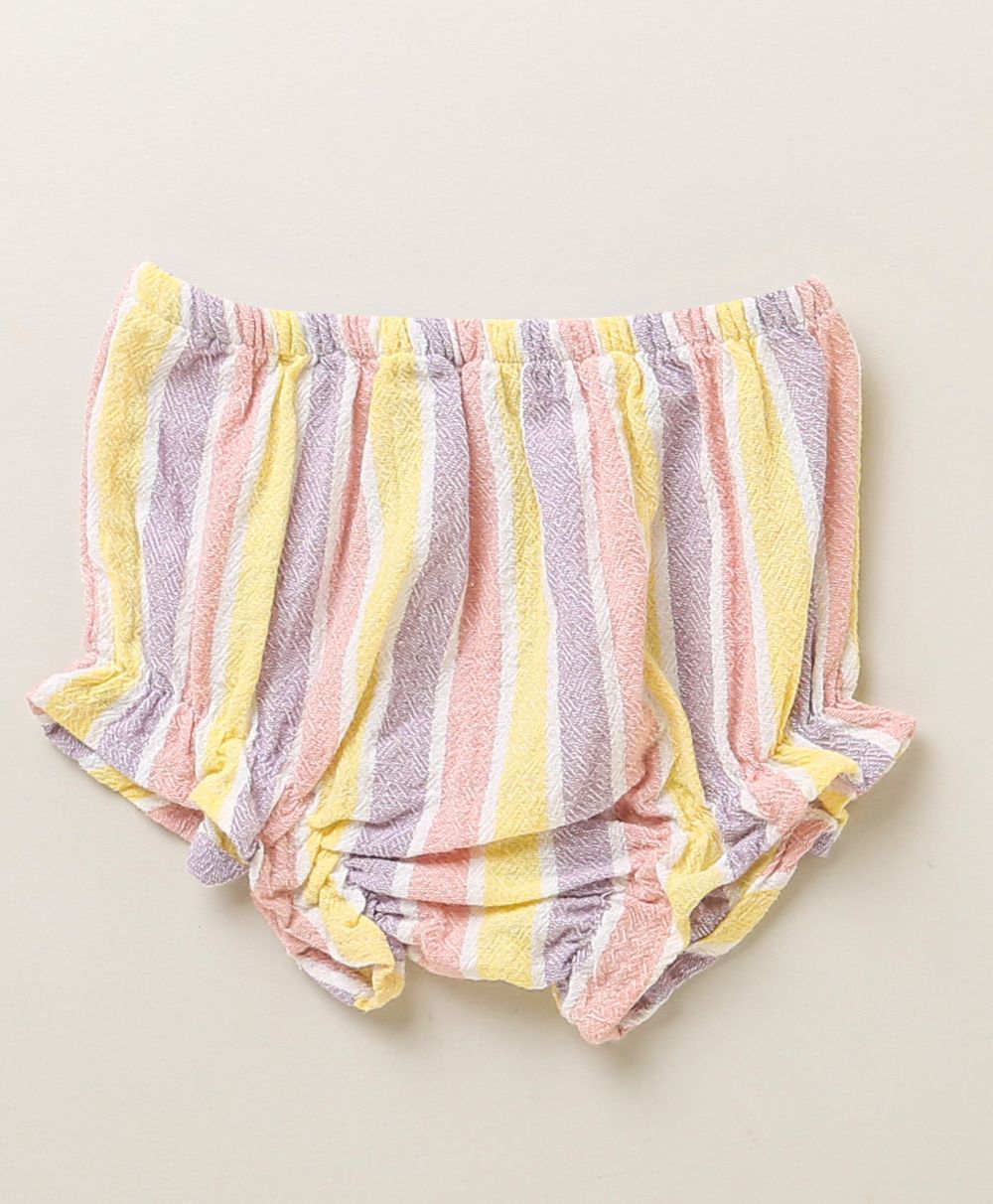Multicoloured Striped Blouse with a Bloomer - Multicoloured
