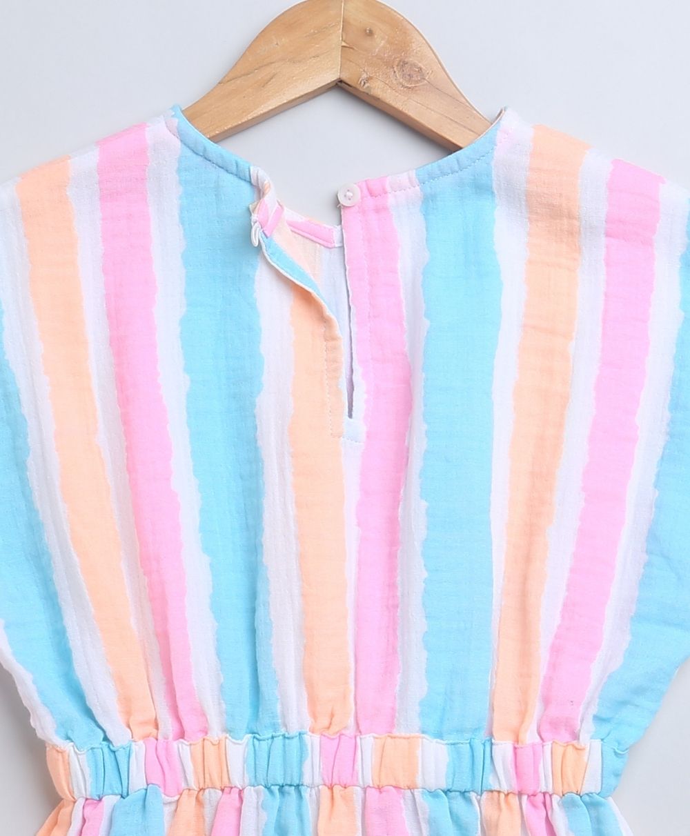 Striped Cotton Kaftan - Multicoloured