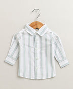 Baby Boys' Mint Stripes Co-ord Set - White & Blue