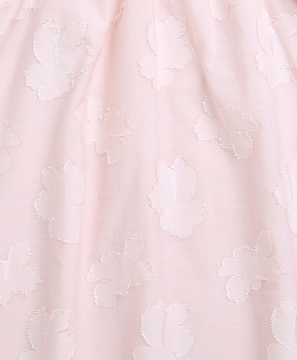Jacquard A-Line Cotton Dress - Rose Pink