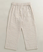 Classic Stripes & White Shirt Set - Off White & Beige