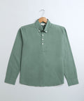 Full Sleeves Cotton Slub Shirt - Olive