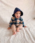 Checks Cotton Flannel Hoodie Long Sleeve Shirt Detachable Hoodie - Multicoloured
