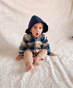 Checks Cotton Flannel Hoodie Long Sleeve Shirt Detachable Hoodie - Multicoloured