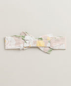 Baby Girls' Blush Bouquet Bubble Cotton Romper with a matching Bow Hairband - Beige