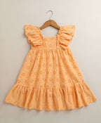 Organic Cotton Sweet Peach Breeze Dress - Orange