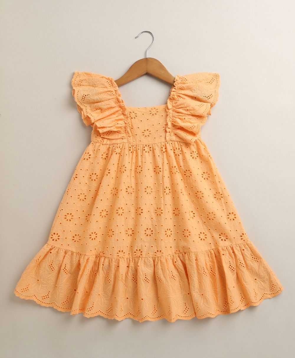 Organic Cotton Sweet Peach Breeze Dress - Orange