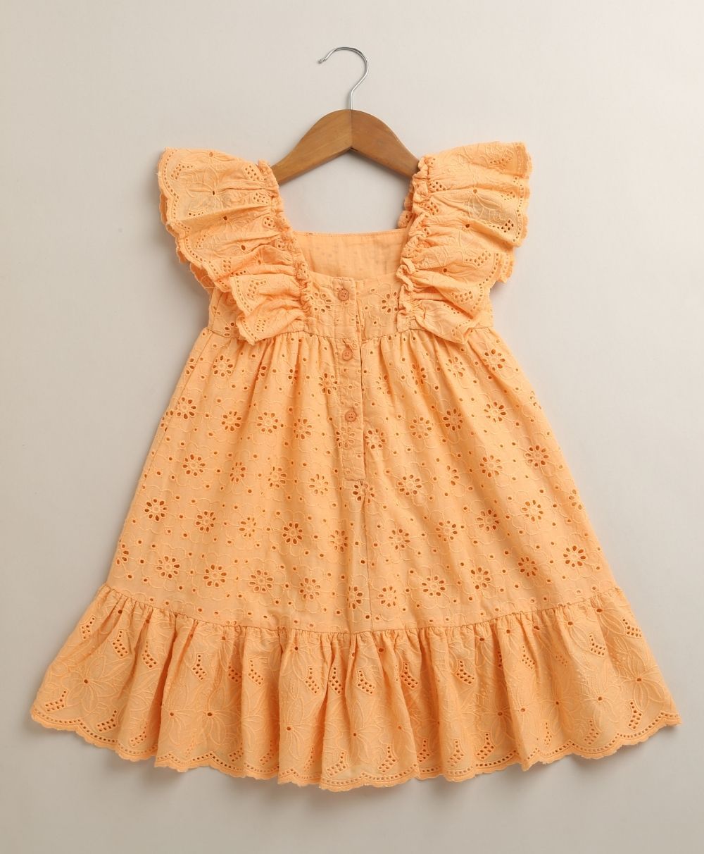 Organic Cotton Sweet Peach Breeze Dress - Orange