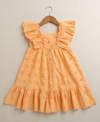 Organic Cotton Sweet Peach Breeze Dress - Orange