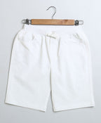 Cotton Twill Shorts with an elasticated waistband - White