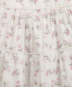 Blossom Breeze Organic Cotton Baby Dress with Hairband – White