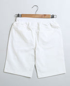 Cotton Twill Shorts with an elasticated waistband - White