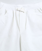 Cotton Twill Shorts with an elasticated waistband - White