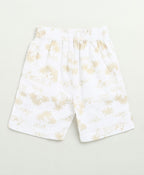 Palm Tree Printed Cotton Linen Co-ord Set - White