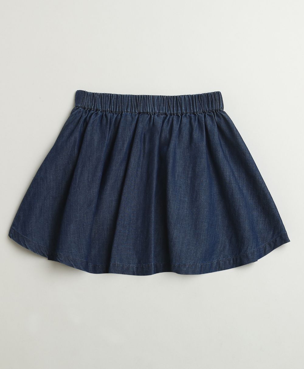 Classic Denim Skirt - Navy