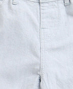 Baby Boys Blue Stripes Cotton Co-ord Set - White & Blue