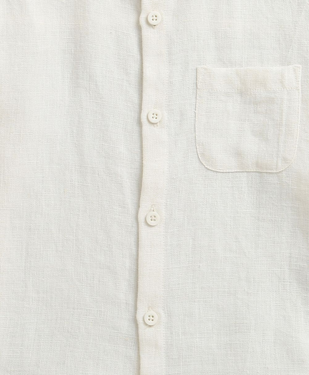 Classic Stripes & White Shirt Set - Off White & Beige