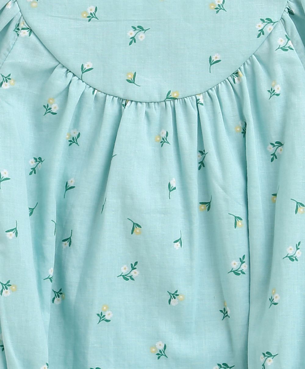 Baby Girls'  Bluebell Fairy Organic Cotton Romper & Bonnet Set - Sea Green