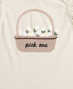 Blossom Basket Ruffle Top - Beige