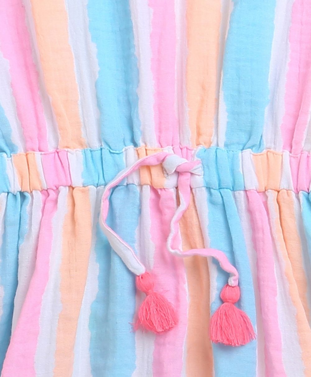 Striped Cotton Kaftan - Multicoloured