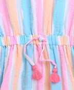 Striped Cotton Kaftan - Multicoloured
