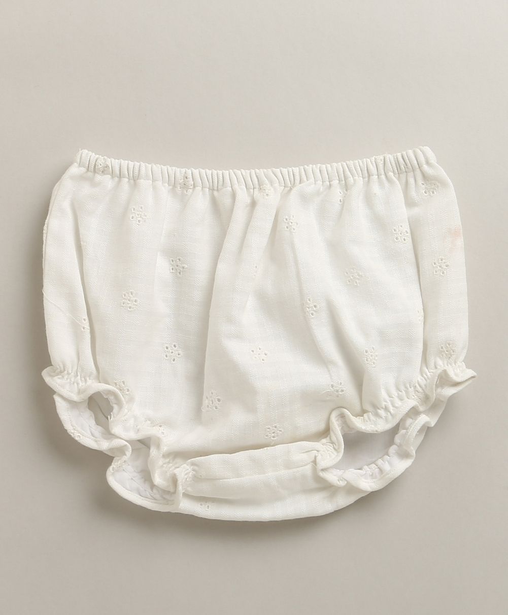 Pure Grace Organic Cotton Dress & Bloomer Set – White