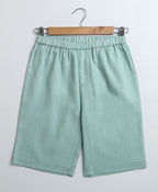 Cotton Twill Shorts - Green