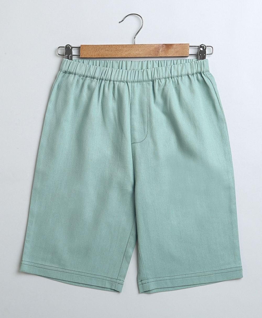 Cotton Twill Shorts - Green