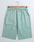 Cotton Twill Shorts - Green