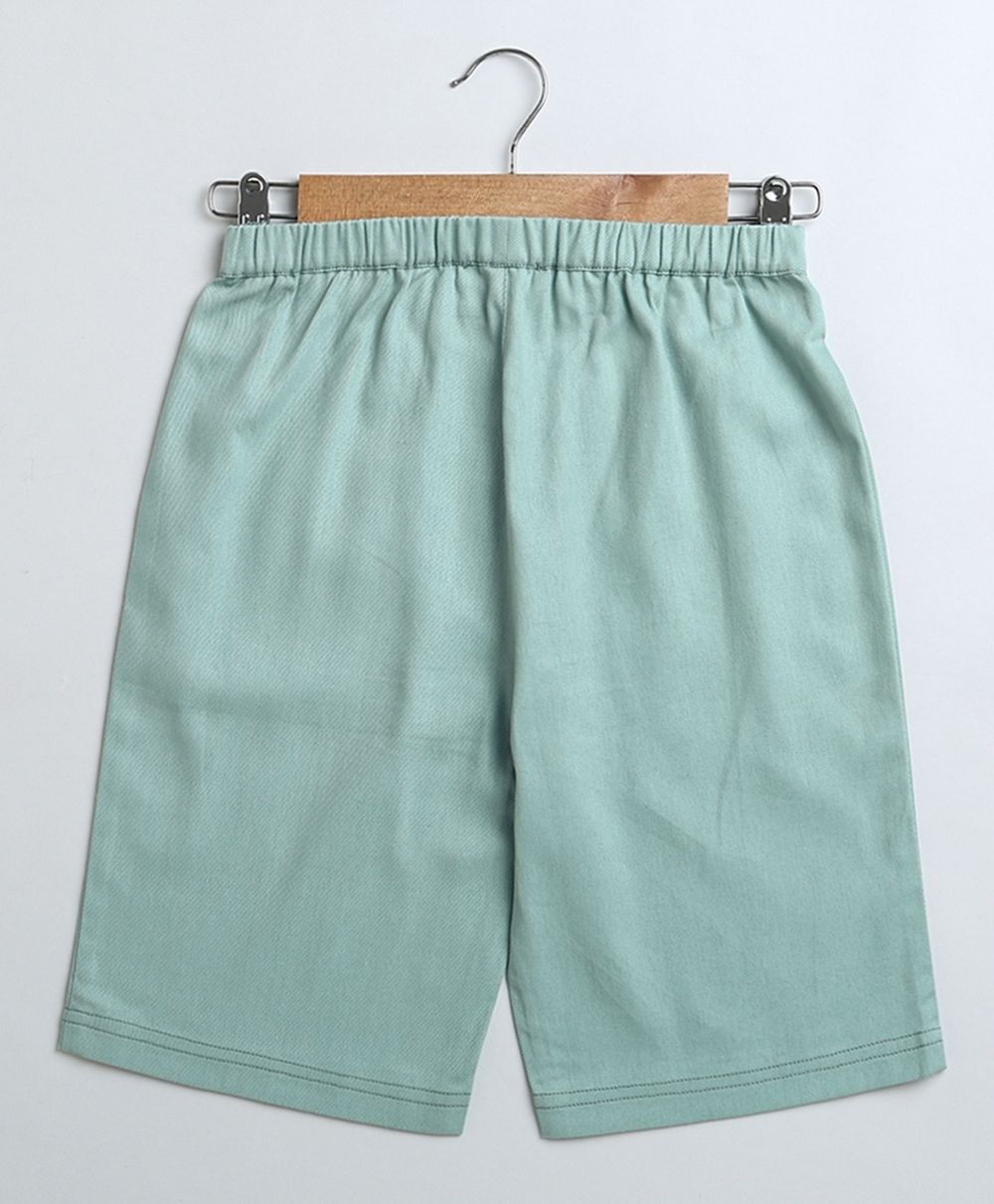Cotton Twill Shorts - Green