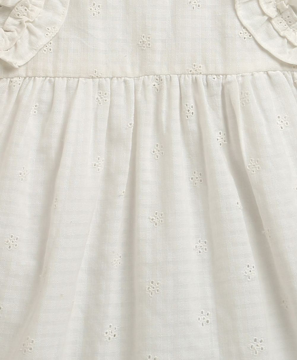 Pure Grace Organic Cotton Dress & Bloomer Set – White