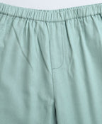 Cotton Twill Shorts - Green