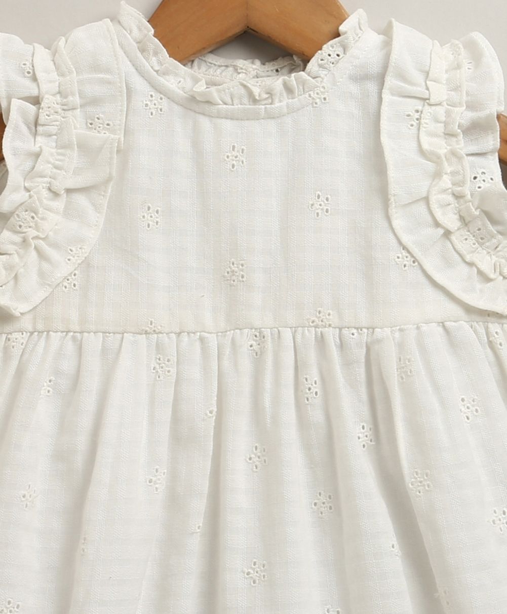 Pure Grace Organic Cotton Dress & Bloomer Set – White