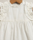 Pure Grace Organic Cotton Dress & Bloomer Set – White