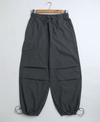 Unisex Cotton Poplin Cargo Pants - Streetwear - Dark Grey