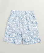 Lemon Print Cotton Printed Co-ord Set - White & Blue