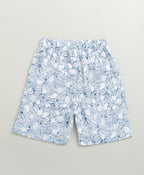 Lemon Print Cotton Printed Co-ord Set - White & Blue