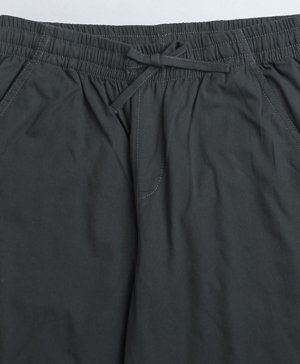 Unisex Cotton Poplin Cargo Pants - Streetwear - Dark Grey