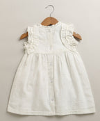 Pure Grace Organic Cotton Dress & Bloomer Set – White