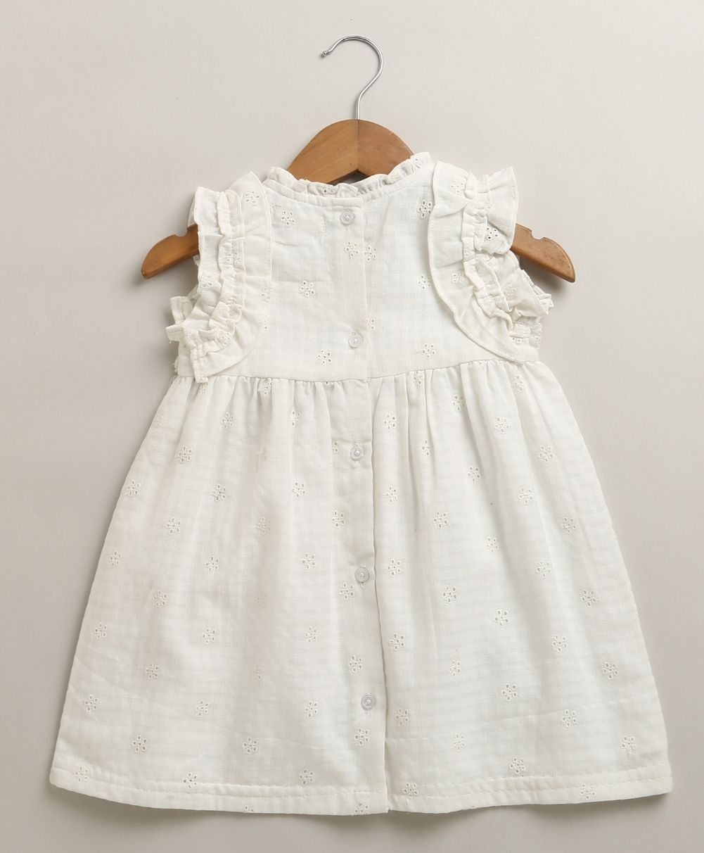 Pure Grace Organic Cotton Dress & Bloomer Set – White