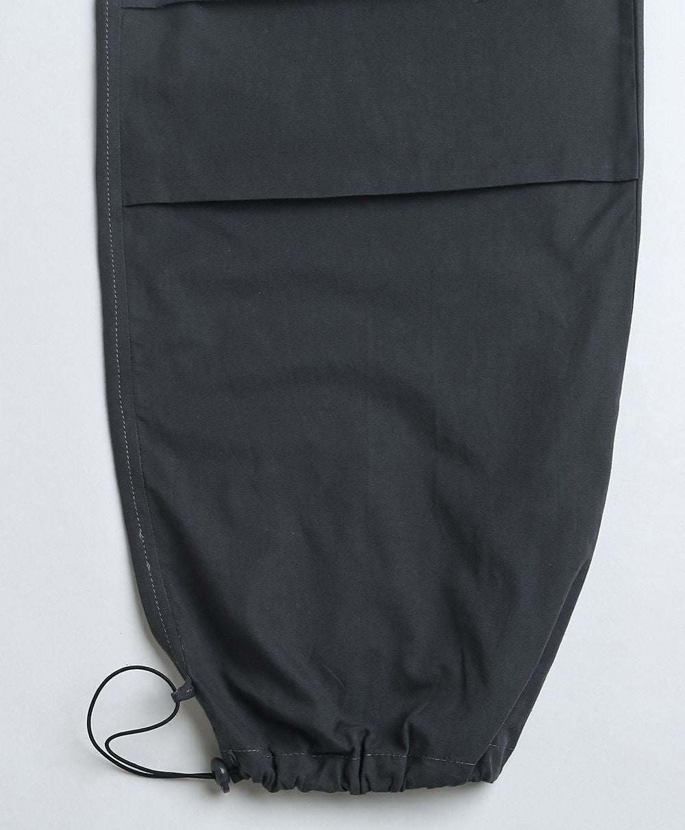 Unisex Cotton Poplin Cargo Pants - Streetwear - Dark Grey