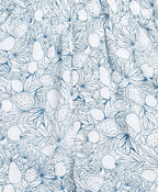 Lemon Print Cotton Printed Co-ord Set - White & Blue