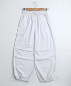 Unisex Cotton Poplin Cargo Pants - Streetwear - Light Grey