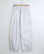 Unisex Cotton Poplin Cargo Pants - Streetwear - Light Grey